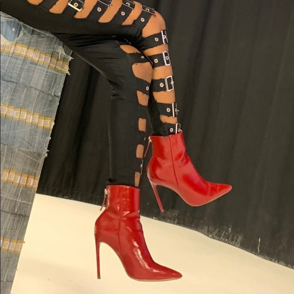 Steve Madden Red Patent leather boots